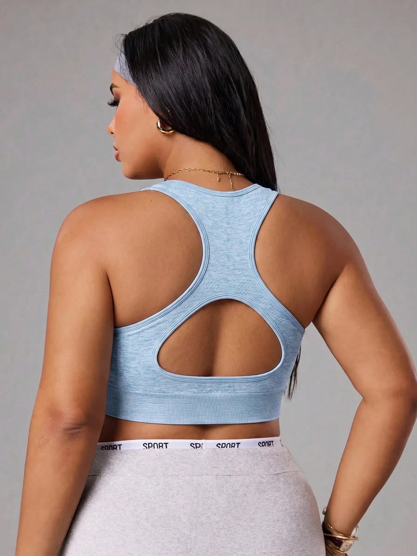 Plus Size Seamless Sports Bra  - Sports Bra Racerback 评论和价格