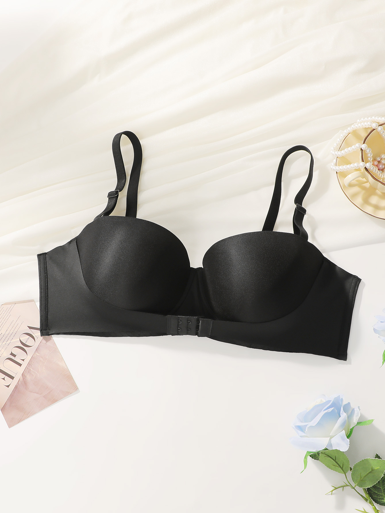 Women Large Bust Plus Size Str - Plunge Bra Push Up 评论和价格