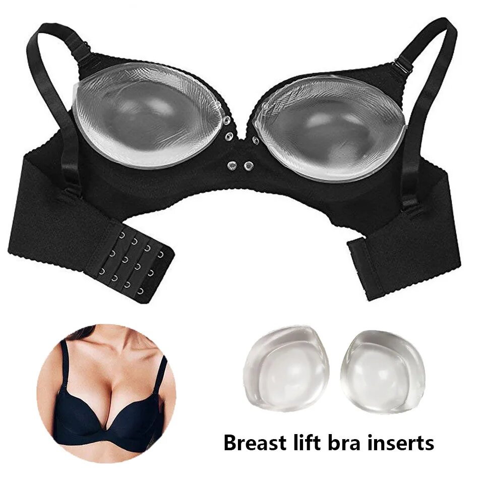 Silicone Bra Inserts Invisible - Plunge Bra Push Up 评论和价格
