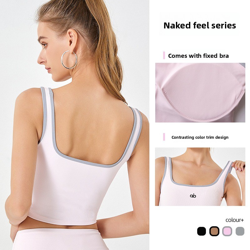 Women Summer Ribbed Yoga Tank  - Plunge Bra Push Up 评论和价格